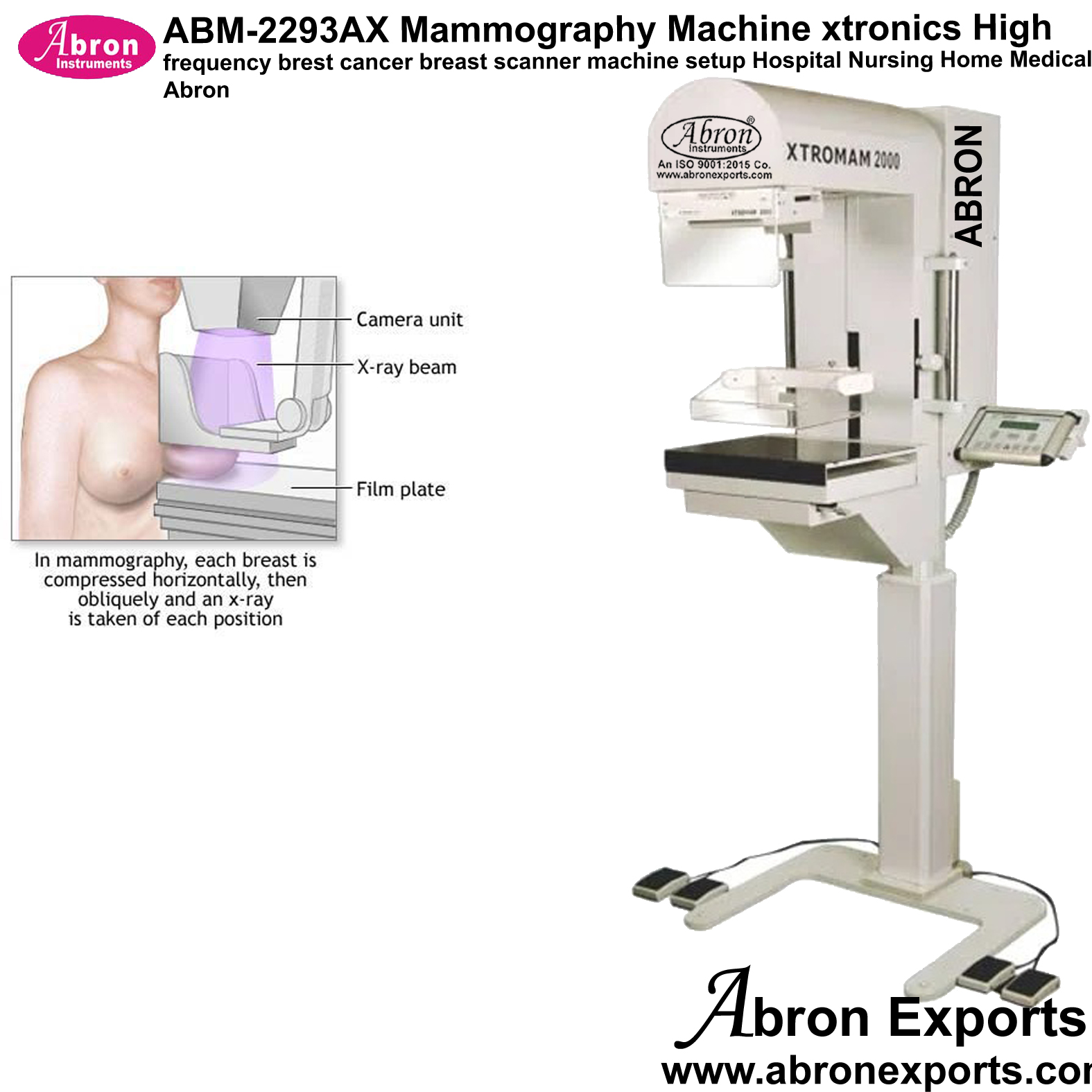 Mammography Machine xtronics High frequency brest cancer breast scanner machine setup Hospital Nursing Home Medical Abron ABM-2293AX 